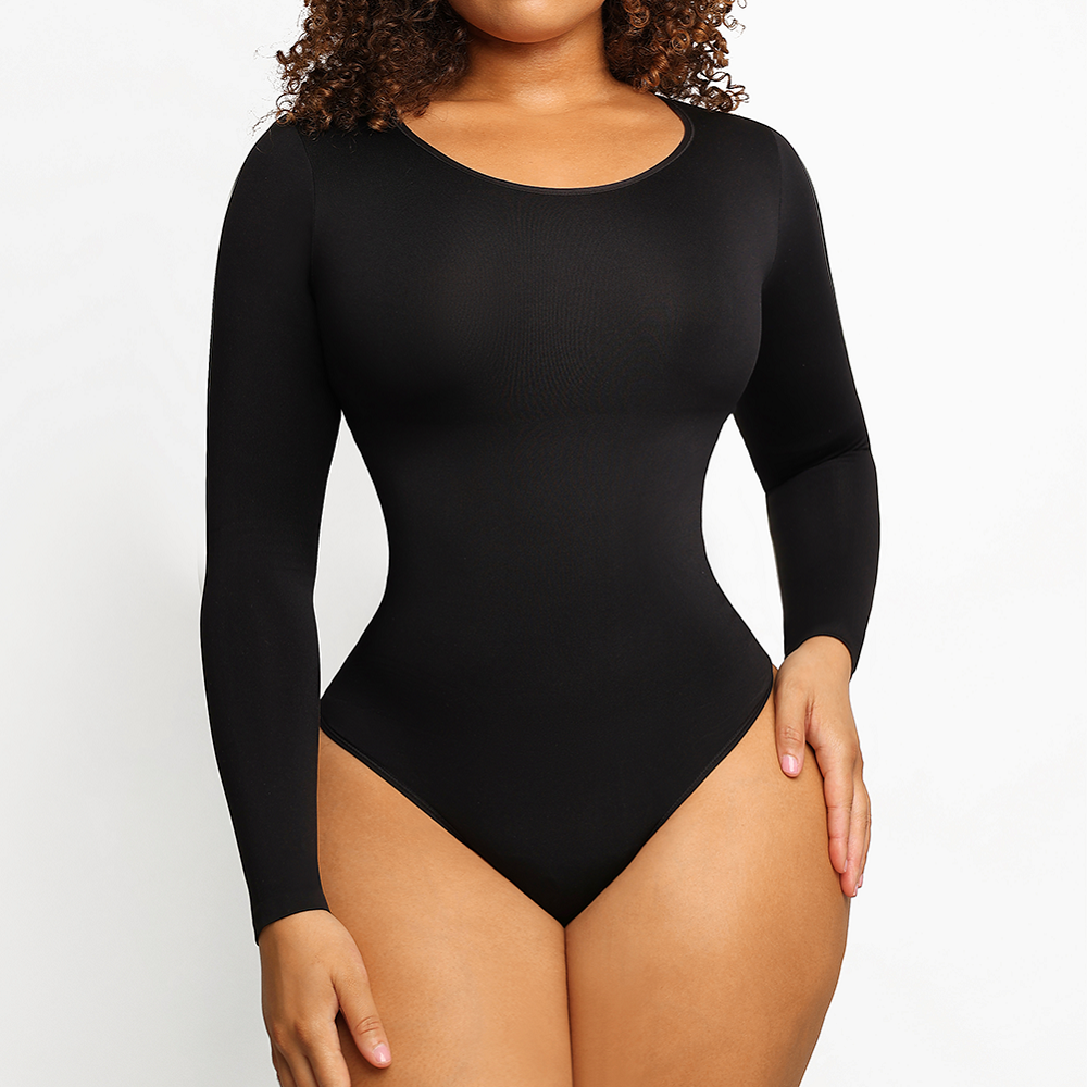 Seamless Long Sleeve Tummy-Toning Bodysuit – BoldShapeWear